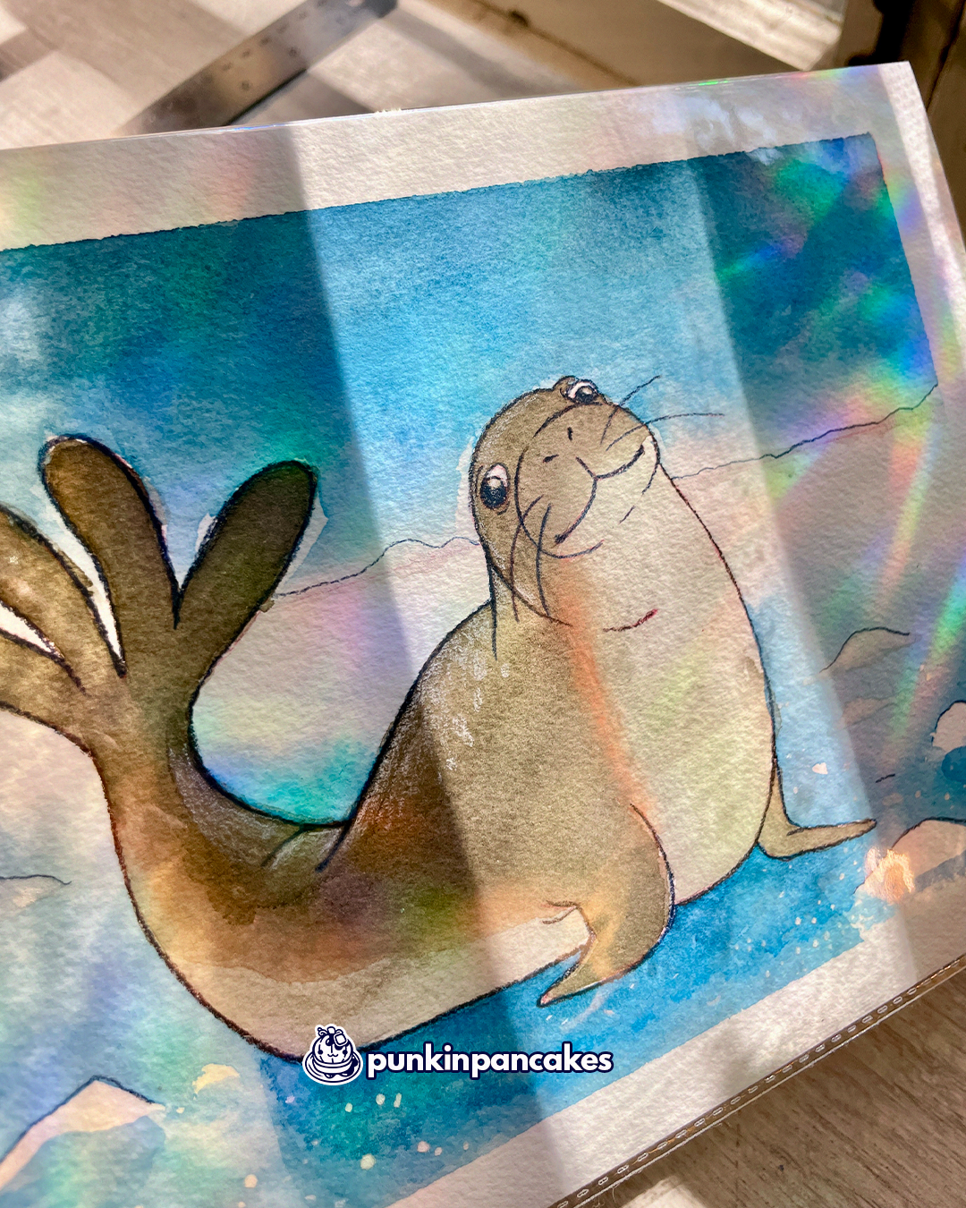 Seal - Original Watercolor