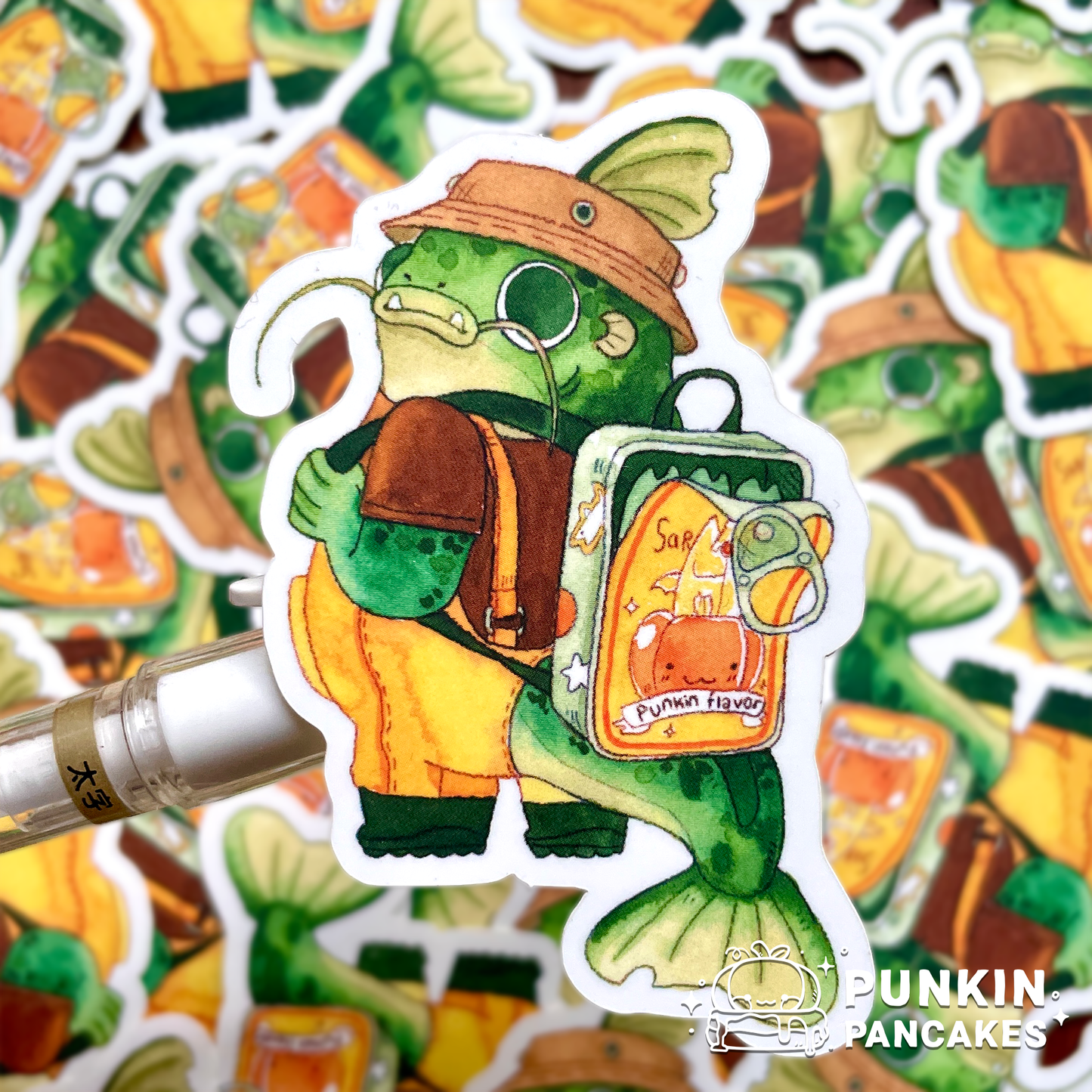 Catfish with a Backpack Sticker