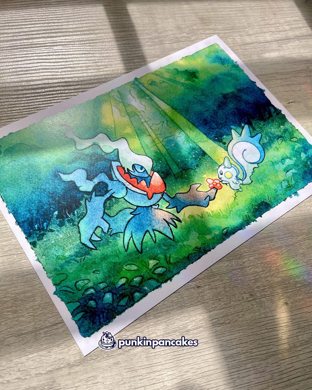 Darkrai and Pachirisu Print 10x7 inches