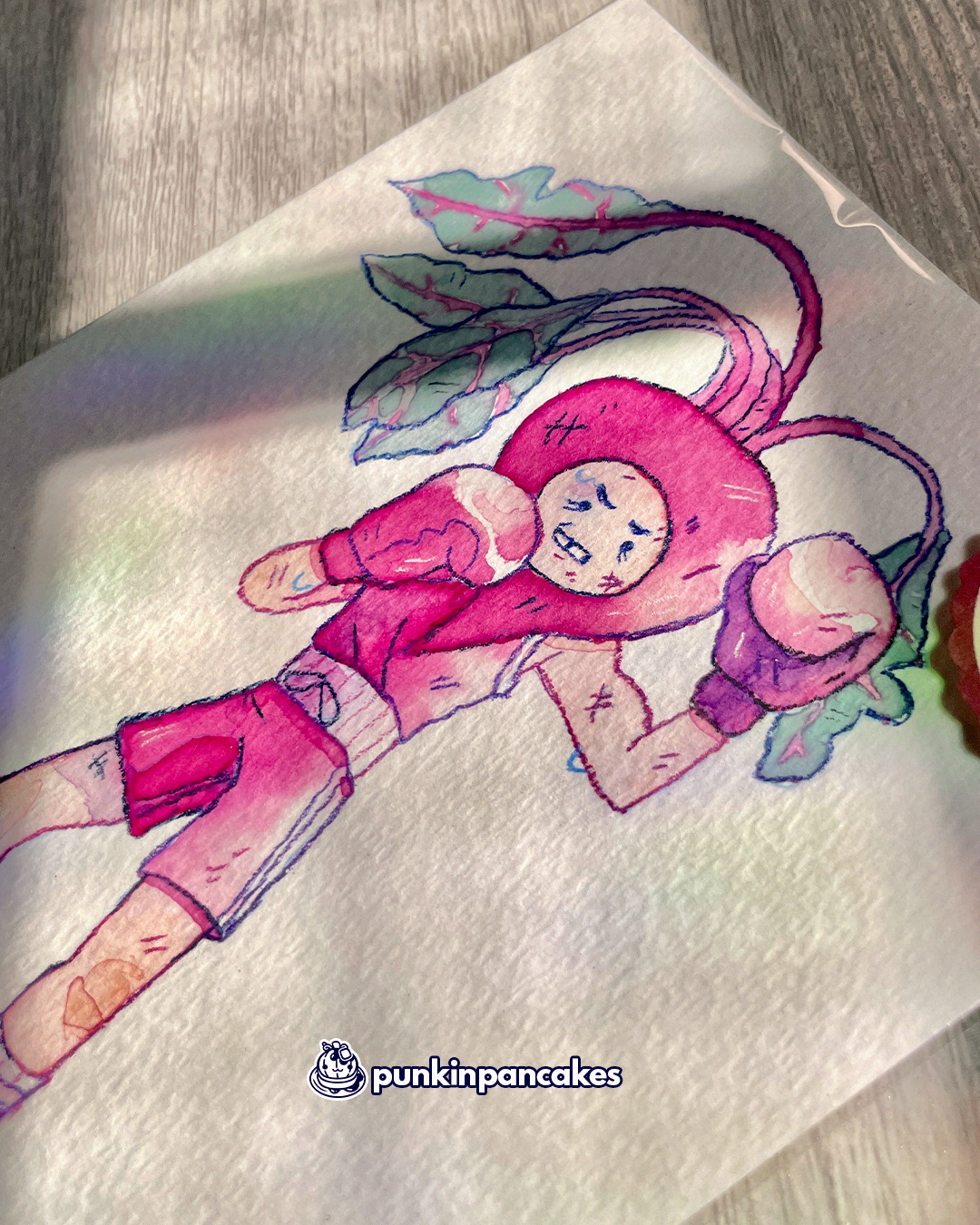 Beet Boxer - Original Watercolor