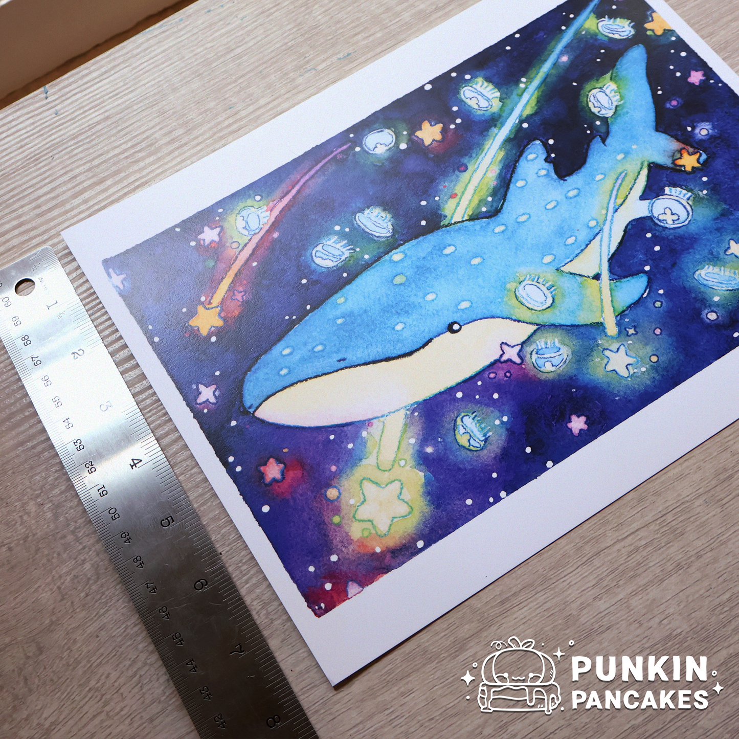 Space Whale Shark Print in 2 Sizes