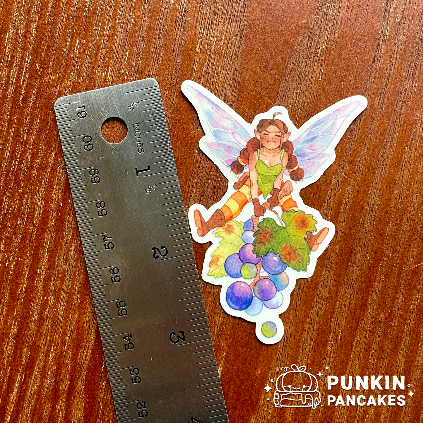 Fairy and Grapes Sticker Transparent