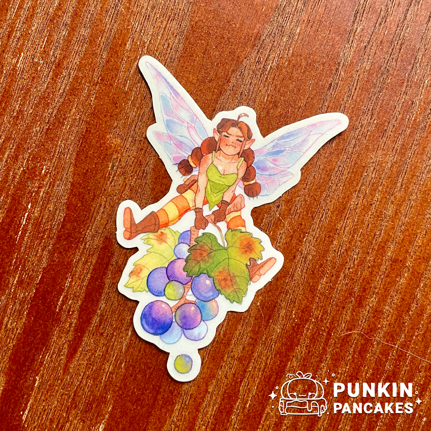 Fairy and Grapes Sticker Transparent