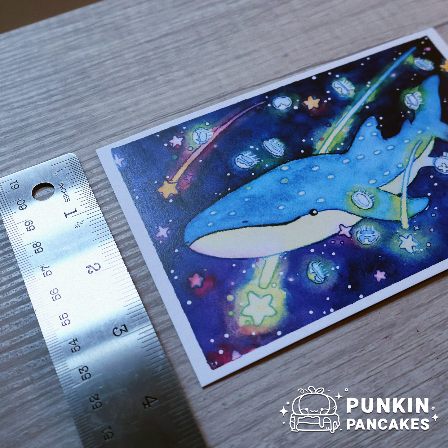 Space Whale Shark Print in 2 Sizes