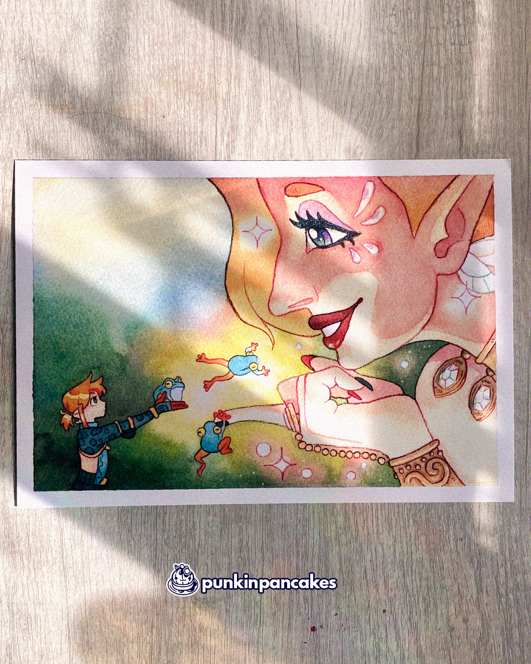 Link and a Great Fairy 10x7 inches