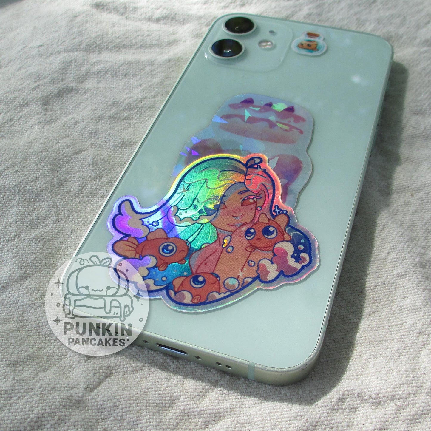 Holographic Wave Girl Sticker