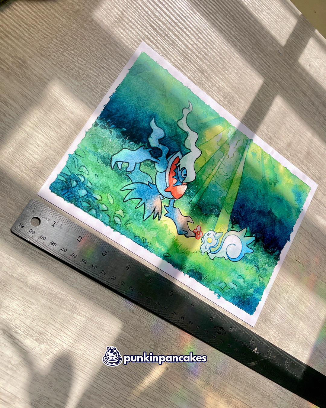 Darkrai and Pachirisu Print 10x7 inches