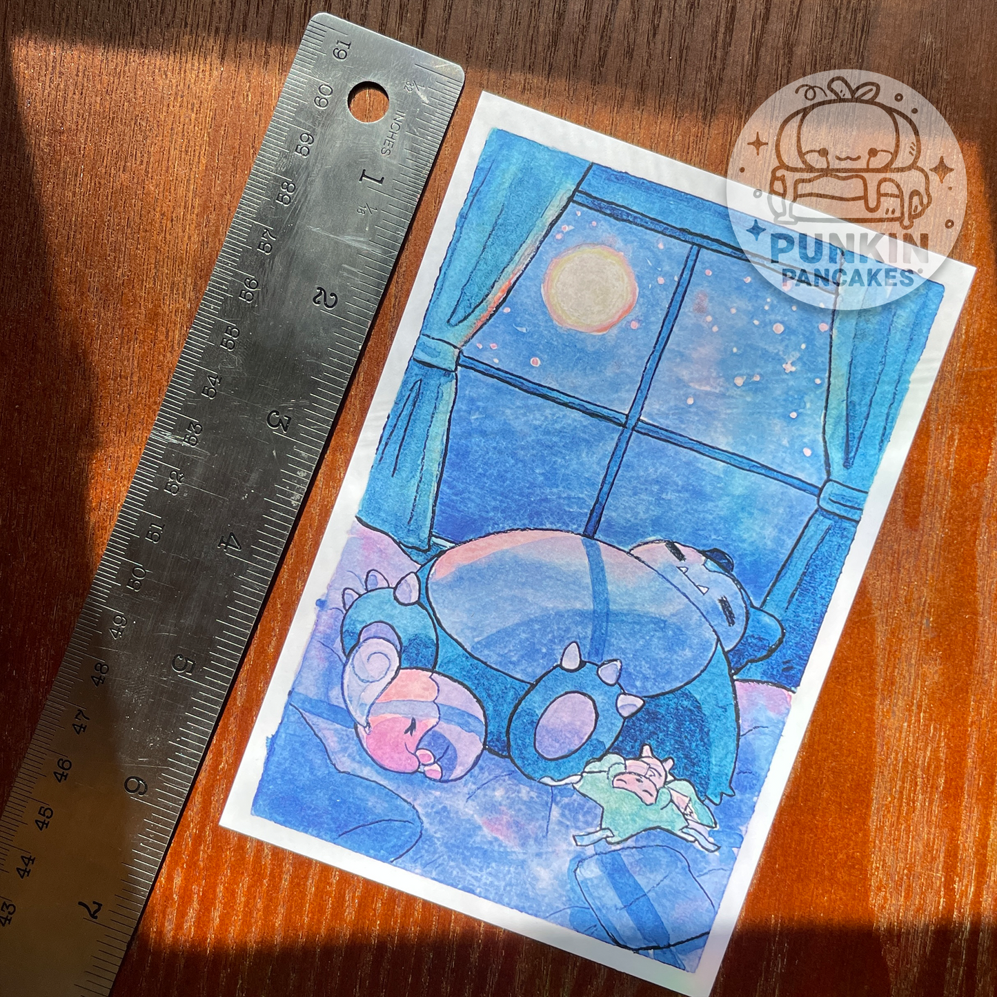 Sleepy Poke Print 4 x 6 inches