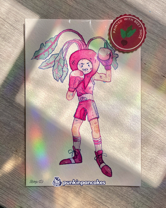 Beet Boxer - Original Watercolor