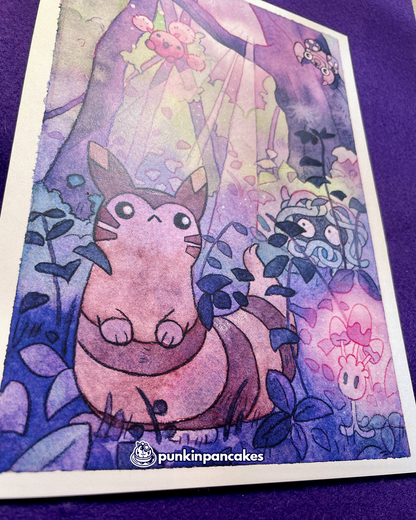 Furret in the Forest Print in 2 Sizes