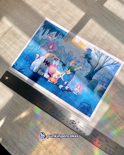 Cubone Graveyard Print in 2 Sizes