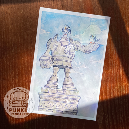 Golurk Statue Print 4 x 6 inches