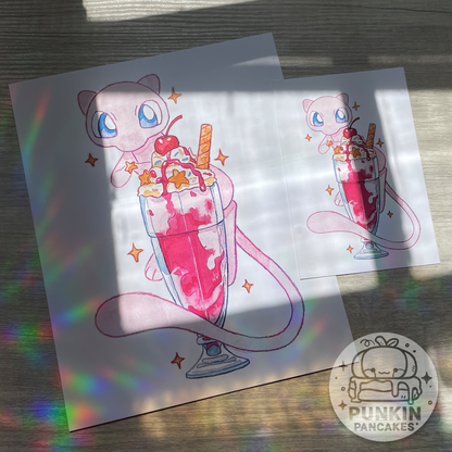 Mew Milkshake Print in 2 sizes