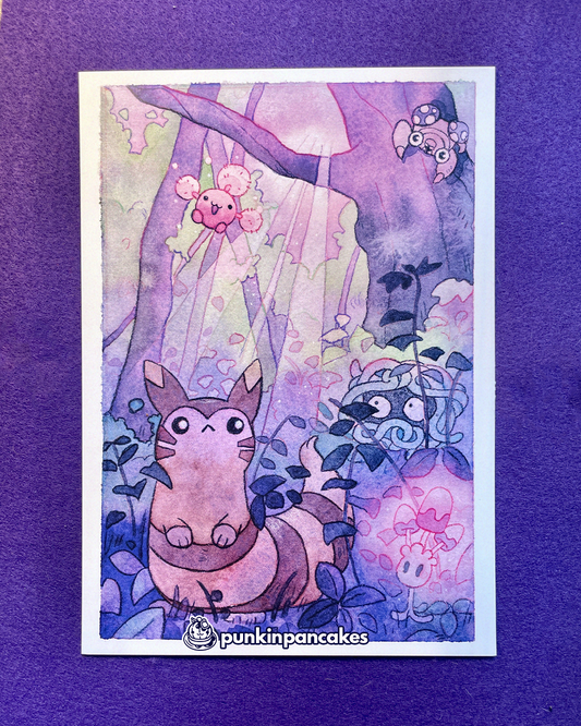 Furret in the Forest Print in 2 Sizes