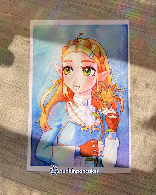 Princess Zelda Print in 2 Sizes