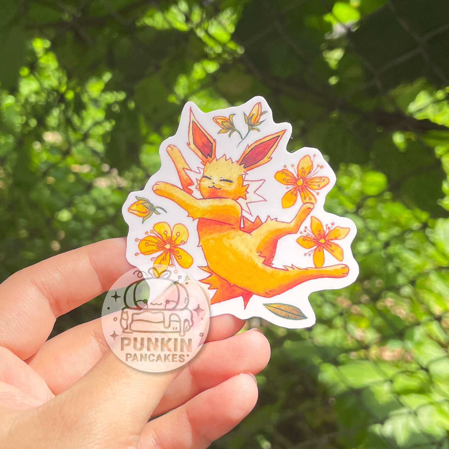 Eeveelutions & Flowers Stickers