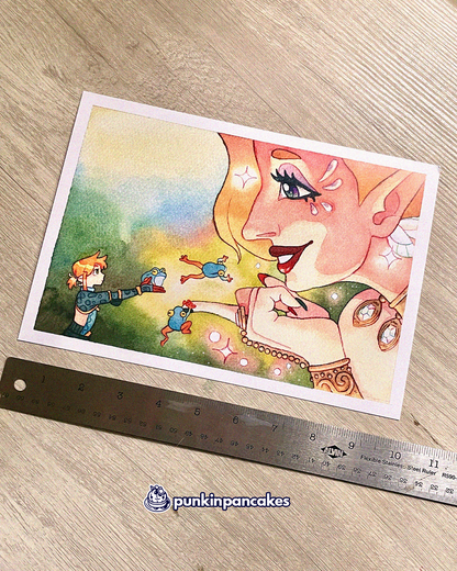 Link and a Great Fairy 10x7 inches