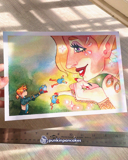 Link and a Great Fairy 10x7 inches