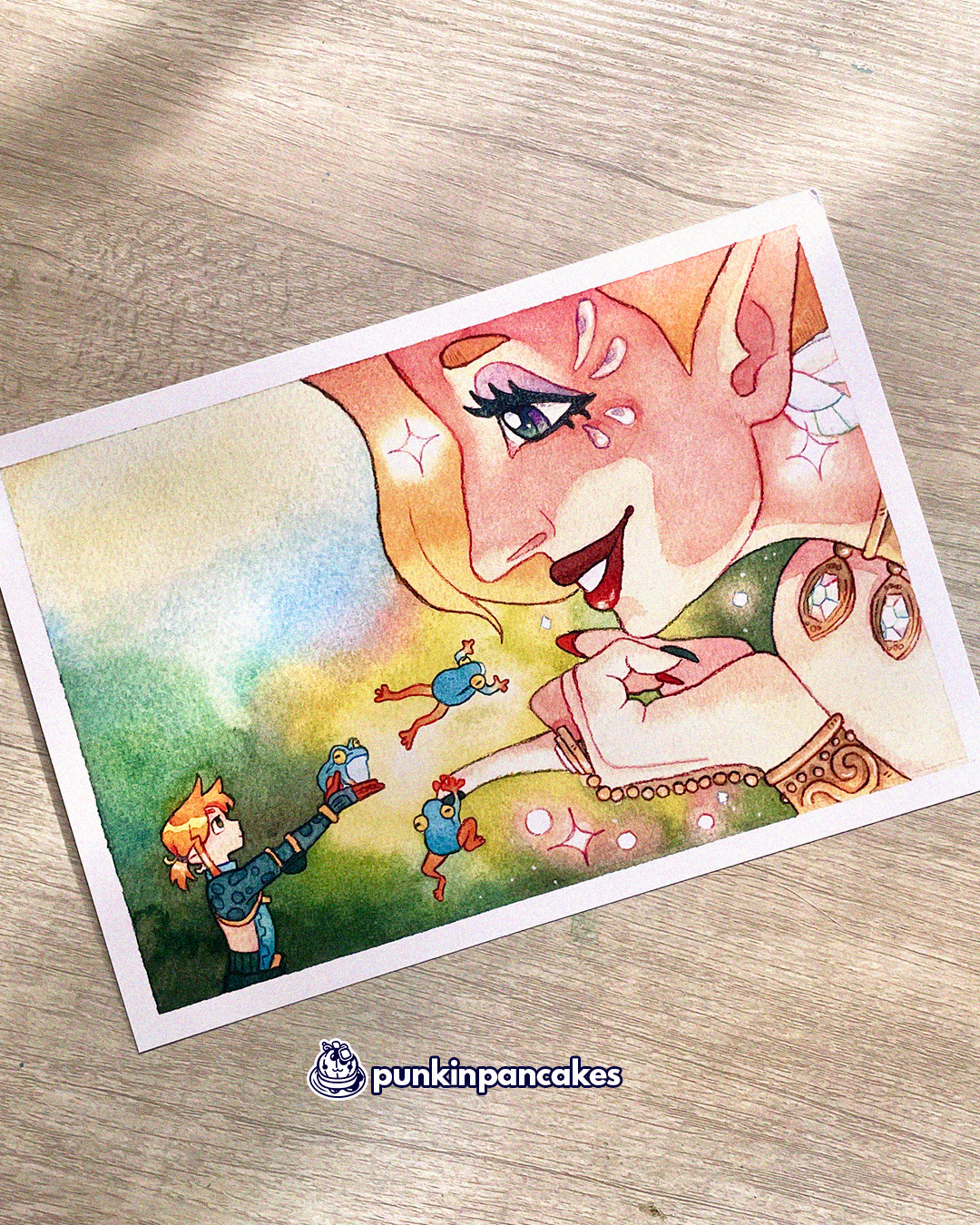 Link and a Great Fairy 10x7 inches