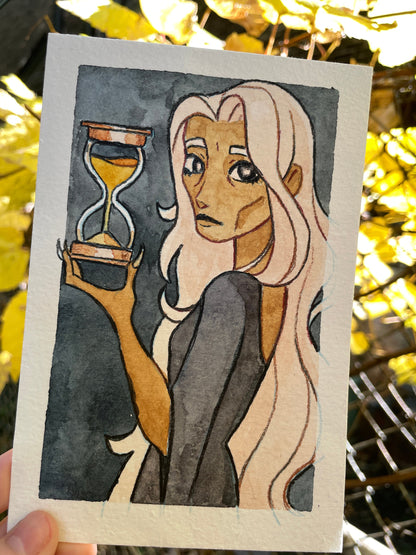 Hourglass - Original Watercolor