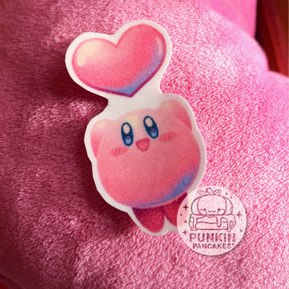 Kirby Heart, Orange, Strawberry, and Blue Drink Sticker