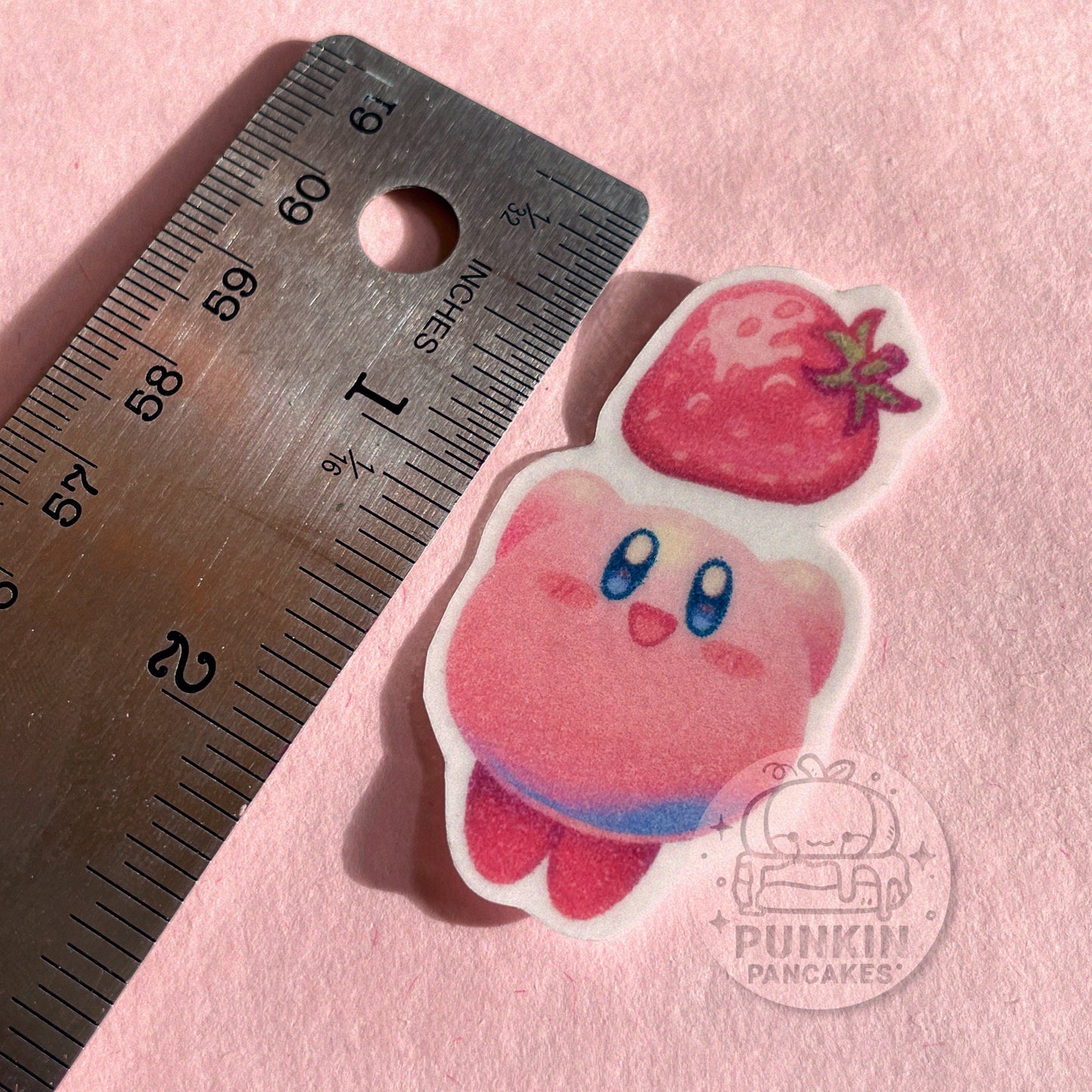 Kirby Heart, Orange, Strawberry, and Blue Drink Sticker