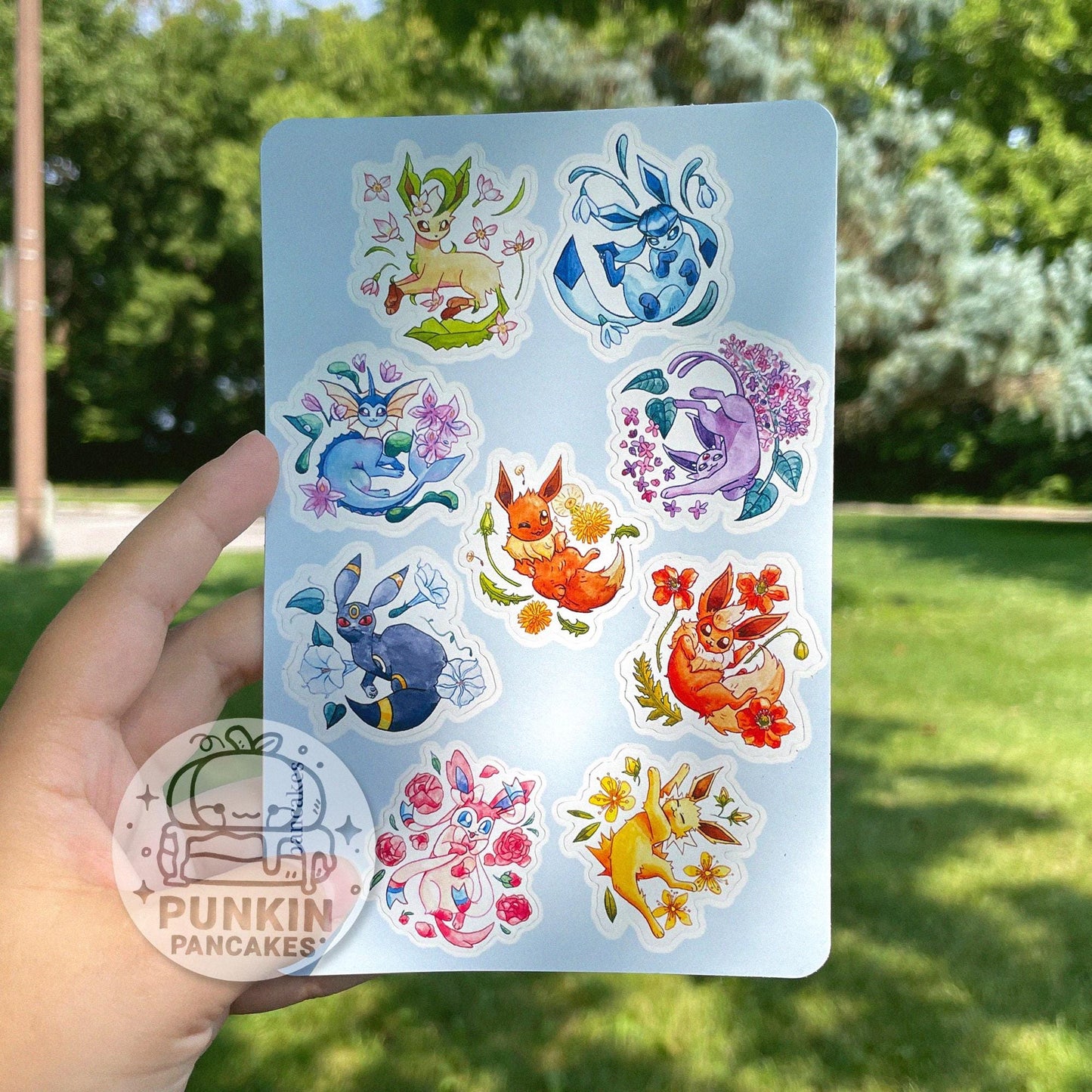 Eevees and Flowers Sticker Sheet