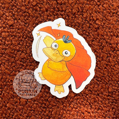 Psyduck with a cloak Sticker