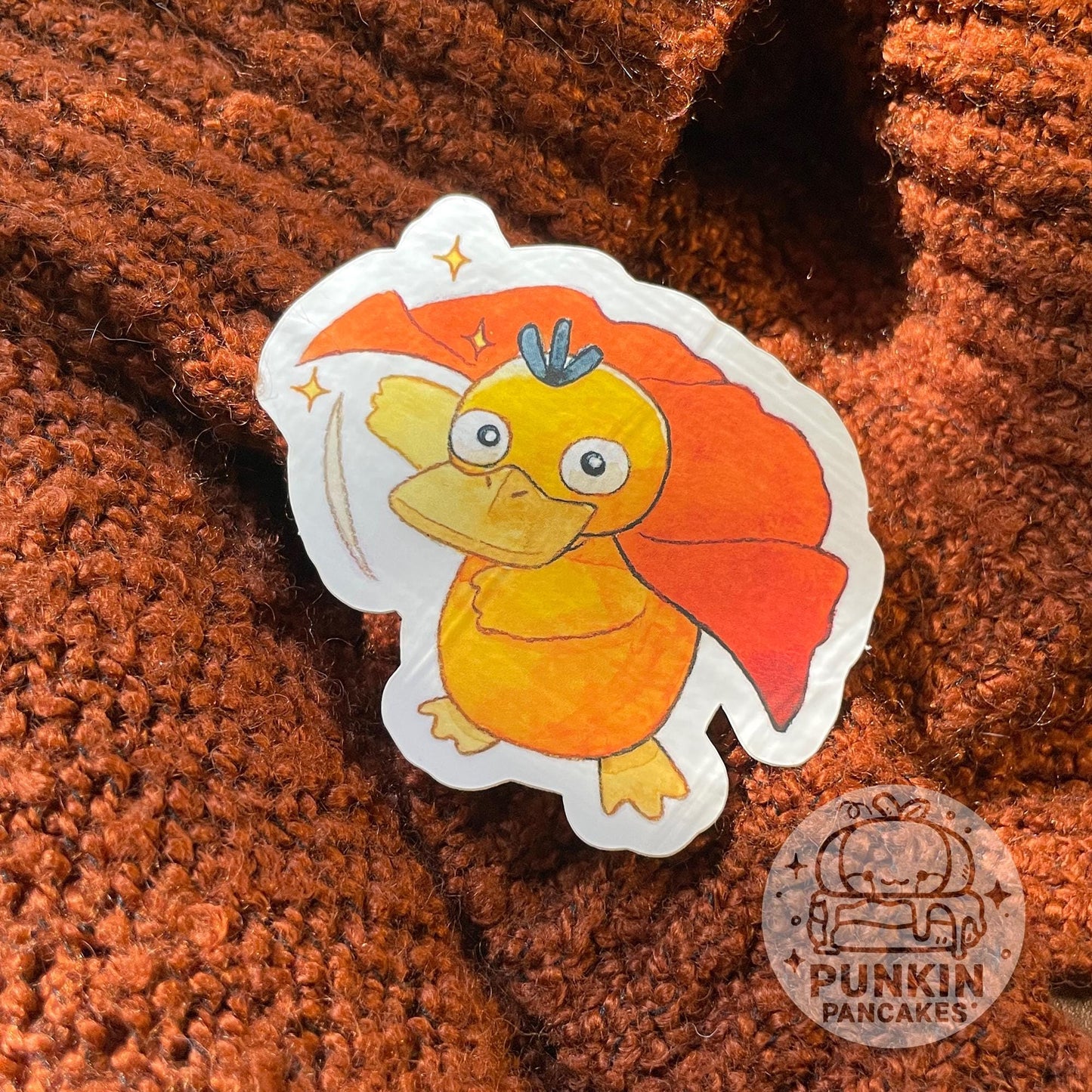 Psyduck with a cloak Sticker