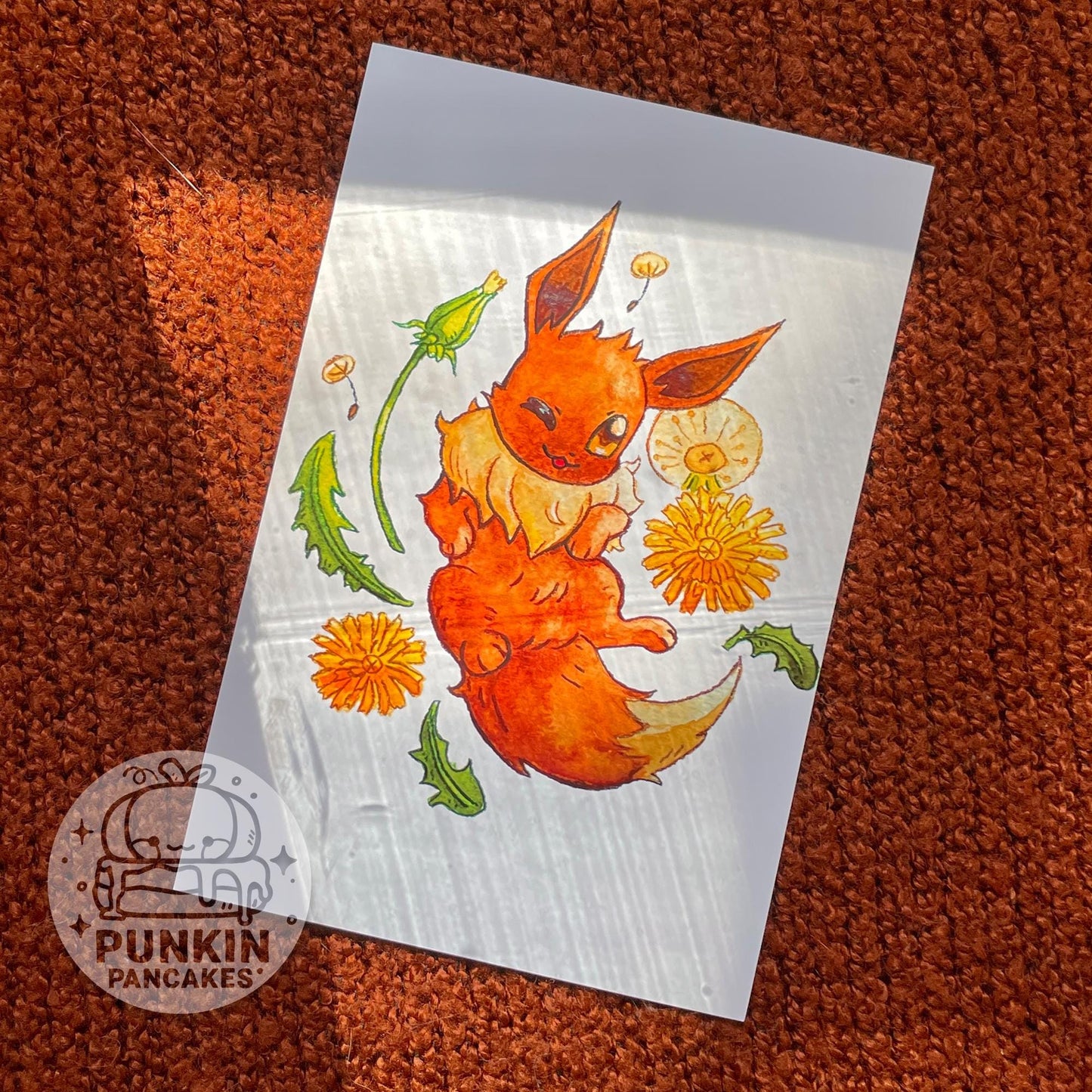 Eevees & Flowers Prints 4 x 6 inches