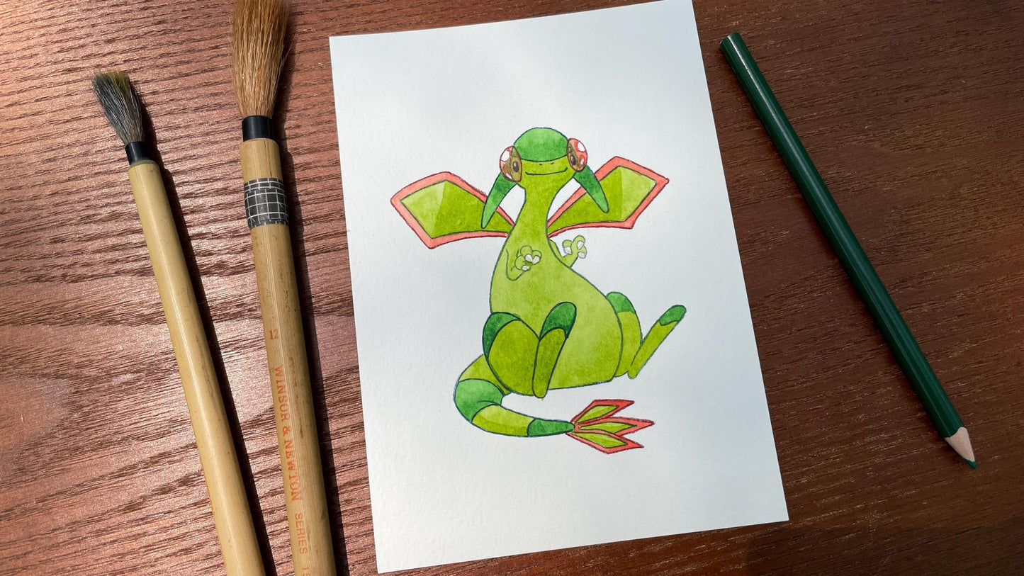 Flygon - Original Watercolor