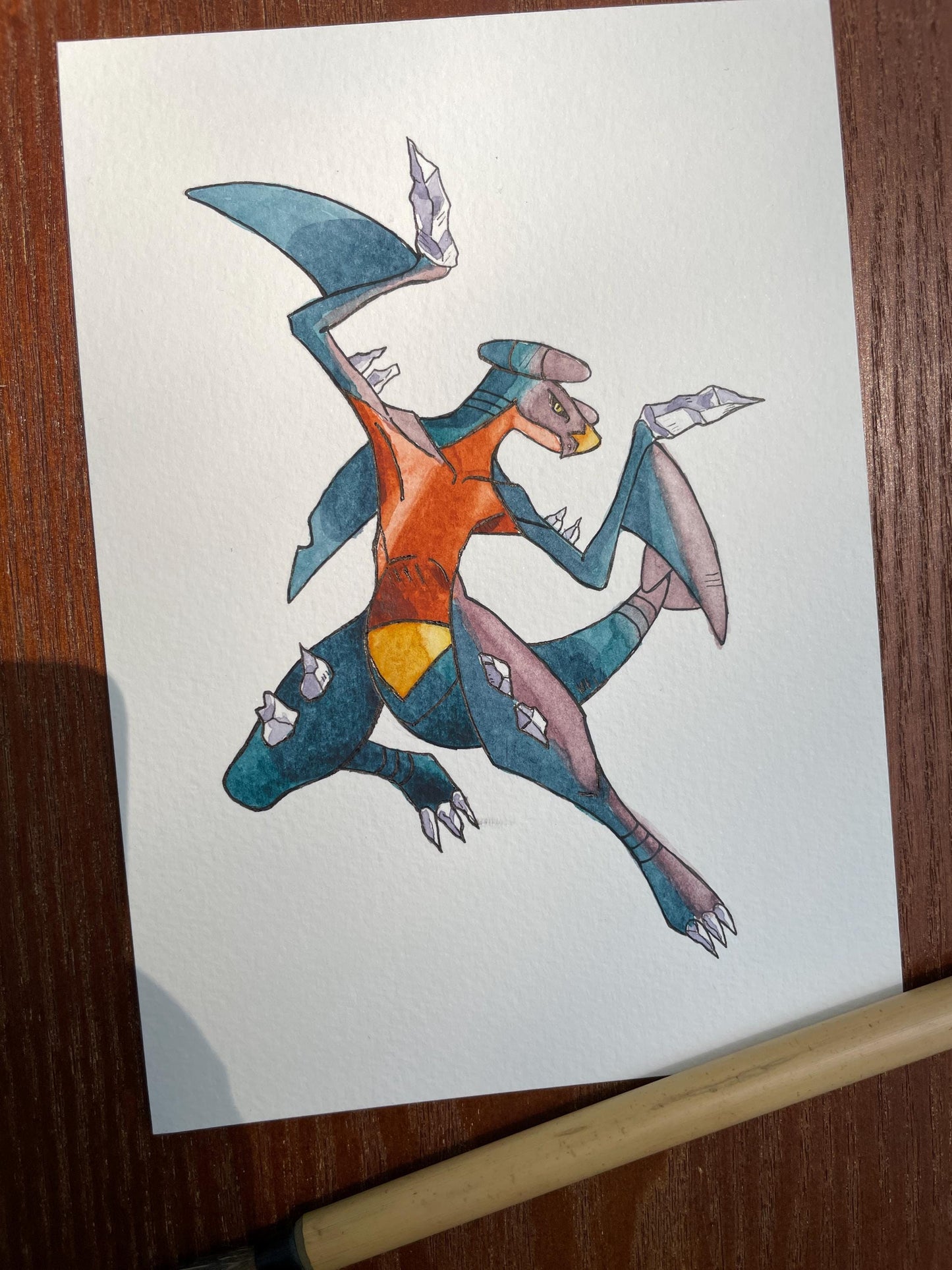 Garchomp - Original Watercolor