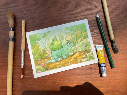 Bulbasaur - Original Watercolor