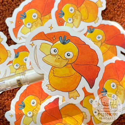 Psyduck with a cloak Sticker