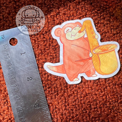 Slowpoke saxophone player sticker