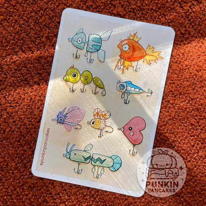 Poké Fishing Lure Sticker Sheet