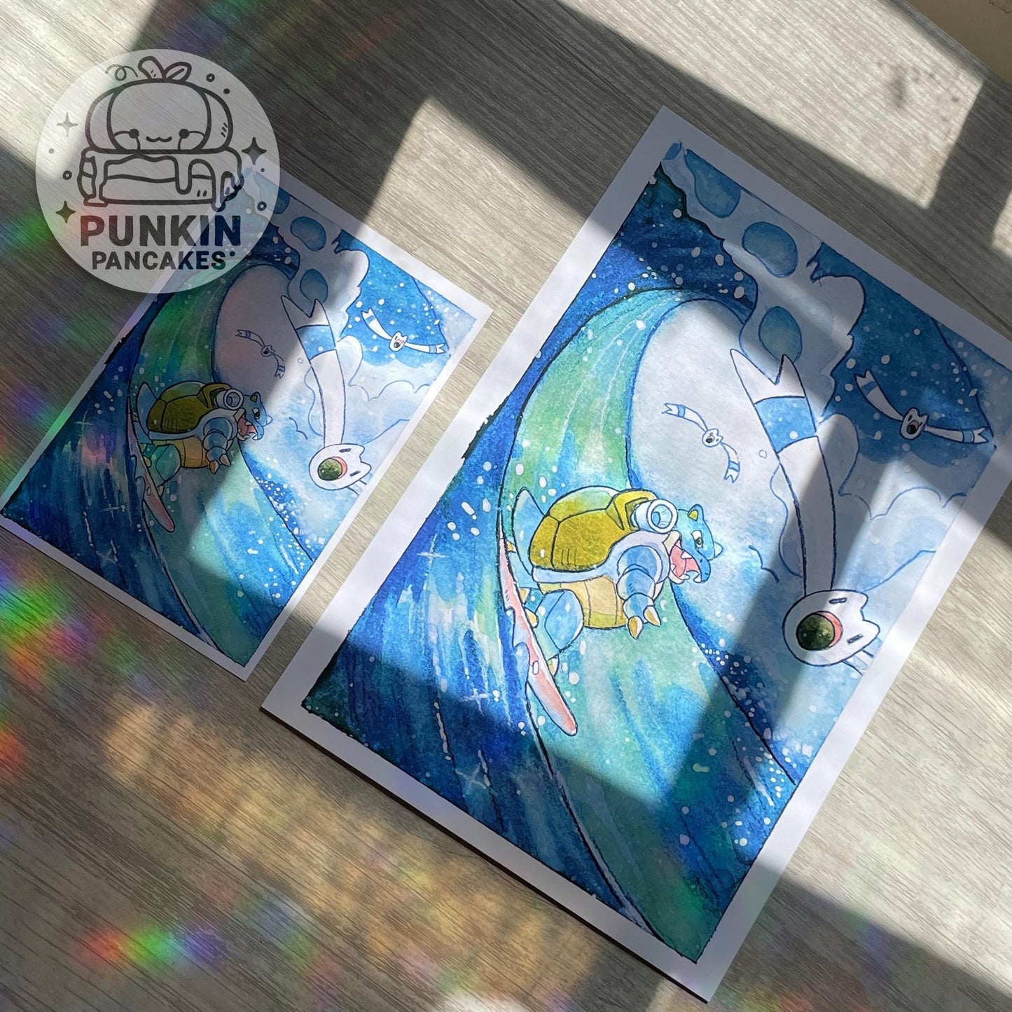 Surfing Blastoise Print in 2 sizes