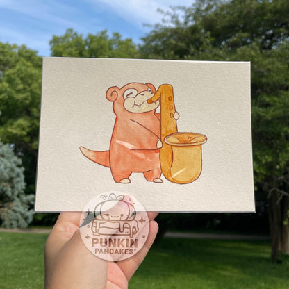 Slowpoke saxophone player - Original Watercolor