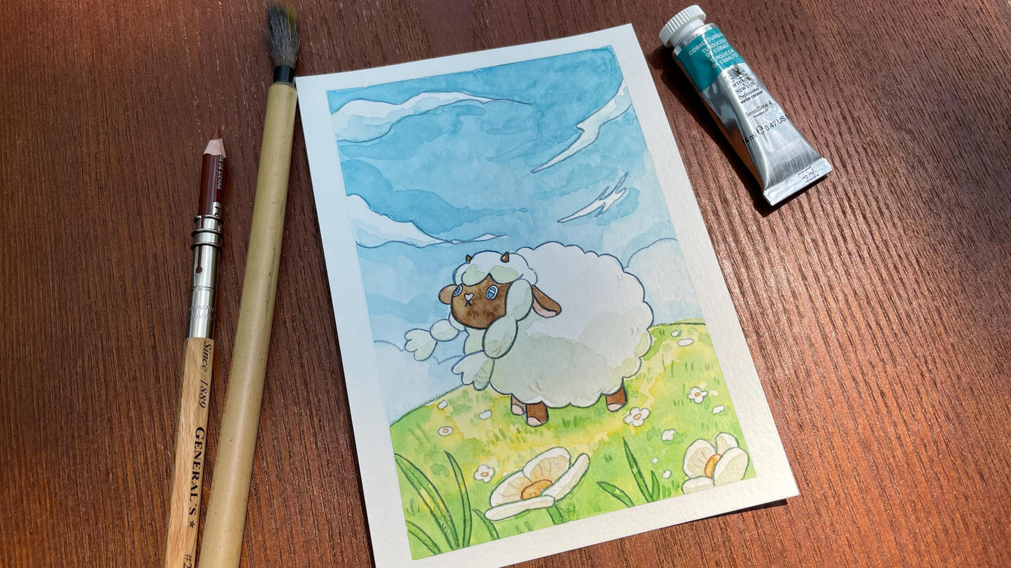 Wooloo - Original Watercolor