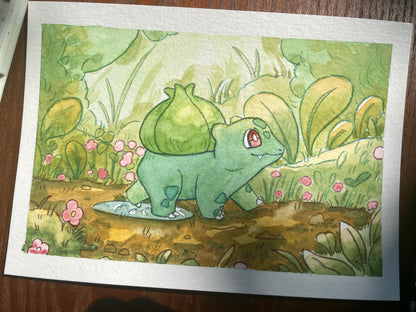 Bulbasaur - Original Watercolor