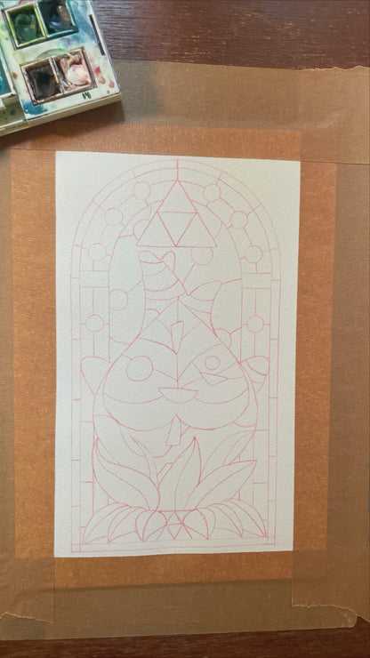 Makar Stained Glass - Original Watercolor