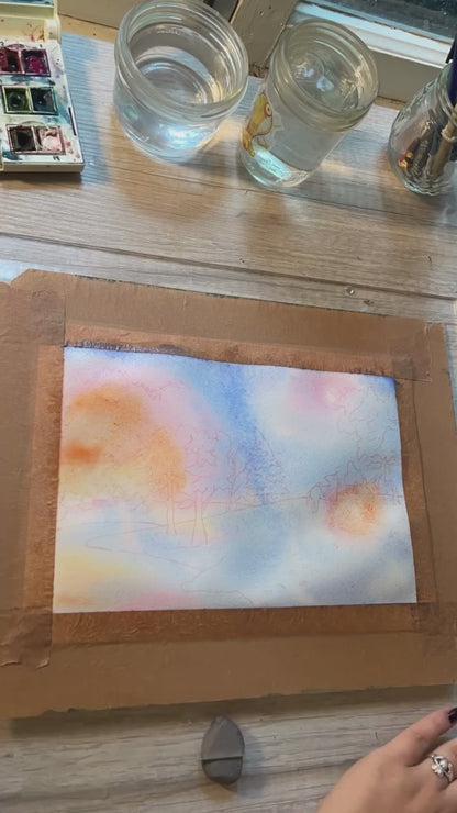 Snowy - Original Watercolor